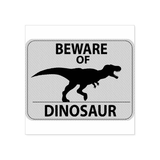 恐竜に用心 ラバースタンプ (インプリント)