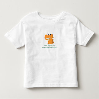 恐竜のいたずらTシャツ トドラーTシャツ