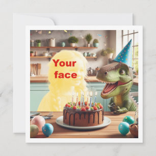 恐竜のいる子供、恐竜の誕生日、T-REX カード