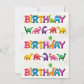 恐竜のおもちゃの誕生日パーティー 招待状 (裏面)