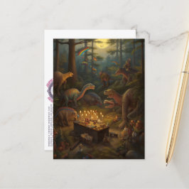 恐竜のお祭りポストカード ポストカード