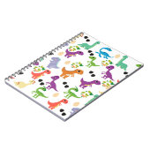 恐竜のかわいいスパイラルフォトノート ノートブック (左側)