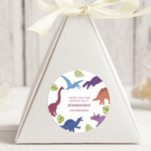 恐竜のかわいいディノの子供の誕生日パーティーの好意