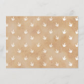 恐竜のかわいい先史時代の動物の本ベビー エンクロージャーカード (裏面)