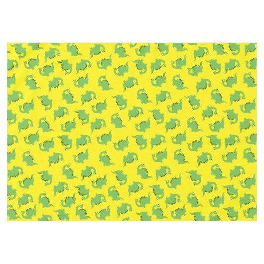 恐竜のかわいい最初の誕生日テーブルクロス テーブルクロス (正面(横))