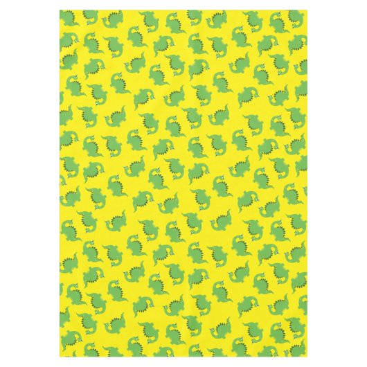 恐竜のかわいい最初の誕生日テーブルクロス テーブルクロス (正面)