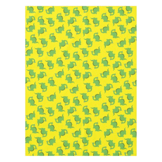 恐竜のかわいい最初の誕生日テーブルクロス テーブルクロス (正面)