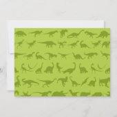 恐竜のかわいい誕生日パーティーの招待テンプレート 招待状 (裏面)