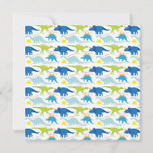 恐竜のかわいい誕生日パーティーの招待テンプレート 招待状 (裏面)