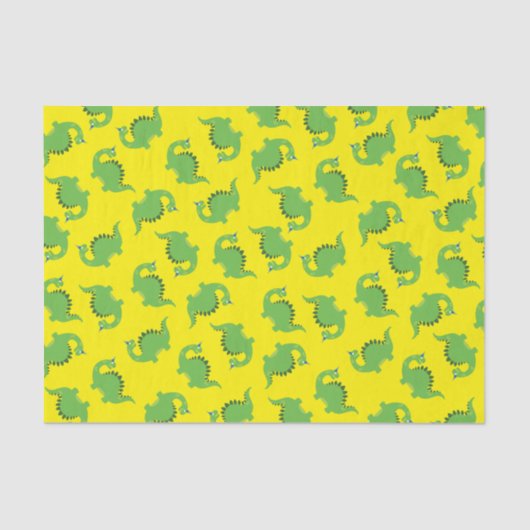 恐竜のかわいい1歳の誕生日パーティーティッシュペーパー 薄葉紙 (正面)
