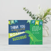 恐竜のとどろく男の子の誕生日のサンキューカード サンキューカード (スタンド正面)