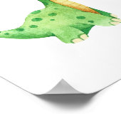 恐竜のぬいぐるみポスター 恐竜の子供部屋インテリア ポスター (角)