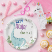 恐竜のもりあがるパーティ、子供の誕生日 ペーパープレート (パーティー)