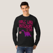 恐竜のような女の子が可愛すぎるジュラシックTee Tシャツ (正面フル)