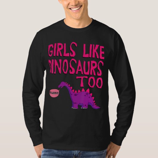 恐竜のような女の子が可愛すぎるジュラシックTee Tシャツ (正面)