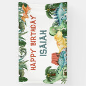 恐竜のようにパーティしよう 誕生日 オーダーメイド  横断幕 (縦)