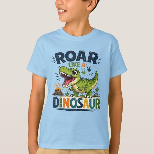 恐竜のように吠えろ Tシャツ (正面)