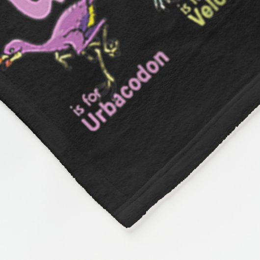 恐竜のアルファベットの種類A-z Abc Dino Identific フリースブランケット (角)