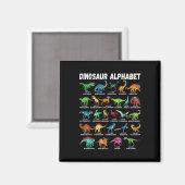 恐竜のアルファベットの種類A-z Abc Dino Identific マグネット (正面/裏面)