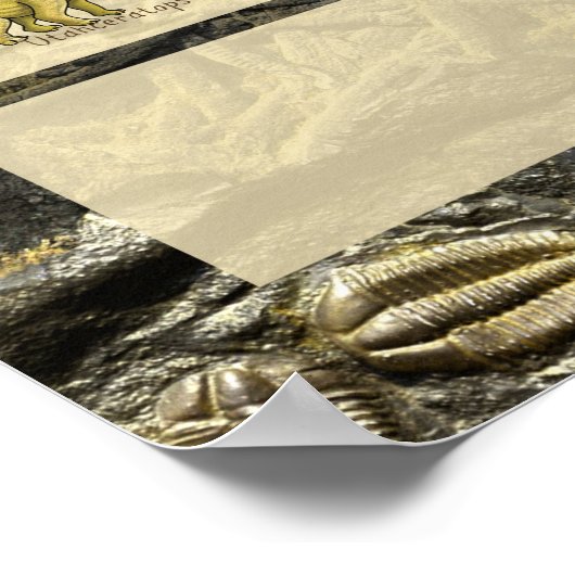 恐竜のアルファベットを持つ先史時代の動物 ポスター (角)