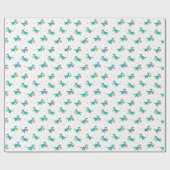 恐竜のイースターエッグの狩りパターン ラッピングペーパー (フラット)