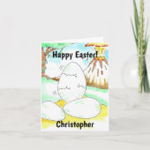 恐竜のイースターカード カード (正面)