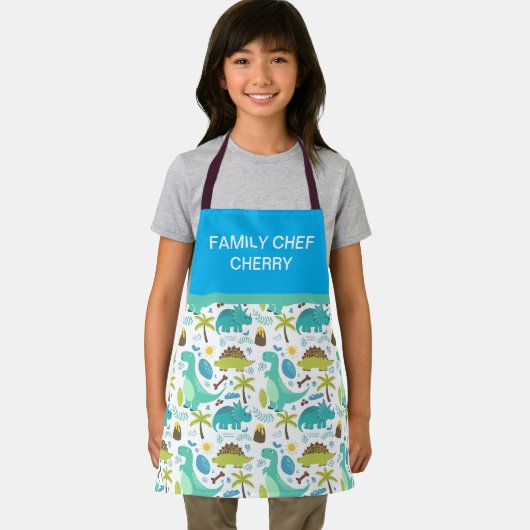 恐竜のエプロンパーソナライズされた エプロン (インサイチュ)
