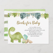 恐竜のエンクロージャカード用ベビーブック インビテーションポストカード (正面/裏面)