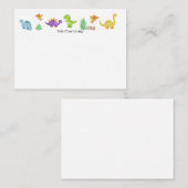 恐竜のオリジナル フラット ノートカード  (正面/裏面)