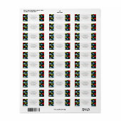 恐竜のカスタマイズ可能差出人住所ラベル ラベル (フルシート)