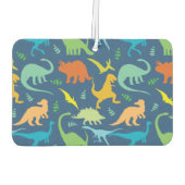 恐竜のカラフルパターンをカスタマイズ カーエアーフレッシュナー (裏面)