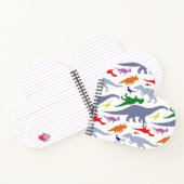 恐竜のカラフルパターン(ライト) ノートブック (内部)