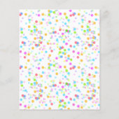 恐竜のカラフル子供の誕生日予算の招待 (裏面)