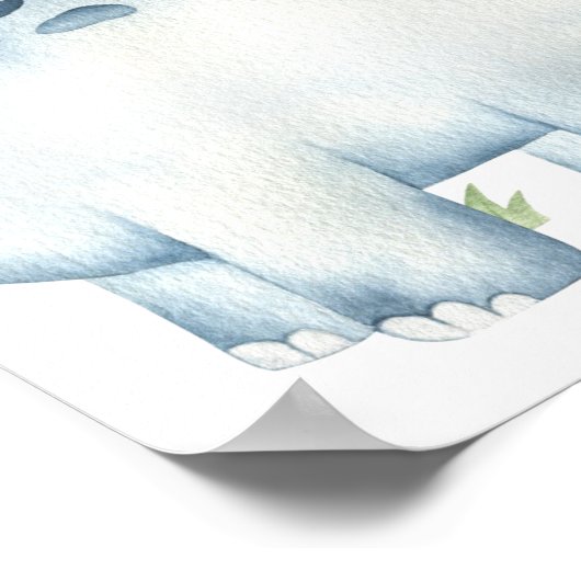 恐竜のカラフル幼児の誕生日パーティーへようこそ ポスター (角)