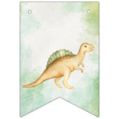 恐竜のカラフル幼児の誕生日パーティー バンティングフラッグ (第1の旗)