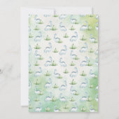 恐竜のカラフル幼児の誕生日パーティー 招待状 (裏面)