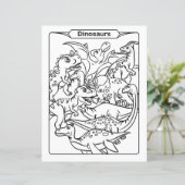恐竜のカラーリングページ (スタンド正面)