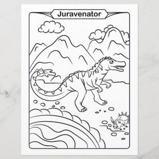 恐竜のカラーリングページ – Juravenator