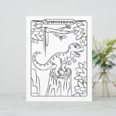 恐竜のカラーリングページ – Tylnosaurus (スタンド正面)