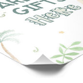 恐竜のカードとギフトのパーティー標識 フォトプリント            (角)