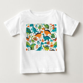 恐竜のキャラクター服 ベビーTシャツ