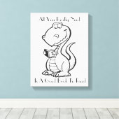 恐竜のキャンバスのアート キャンバスプリント (インサイチュ (ウッドフロア))