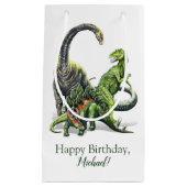 恐竜のギフトバッグ スモールペーパーバッグ (正面)