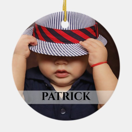 恐竜のクリスマスかわいい写真緑の子どもたち セラミックオーナメント (裏面)