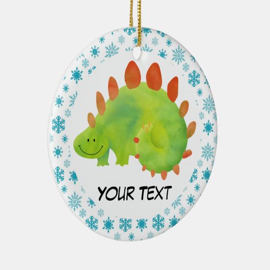 恐竜のクリスマスのオーナメントのギフト セラミックオーナメント (右)