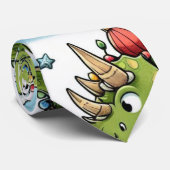 恐竜のクリスマスクルーソックス ネクタイ (ロール)