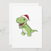 恐竜のクリスマススノーウィンターTレックスディノアダルトCL シーズンカード (正面/裏面)