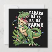 恐竜のクリスマスツリー レックス クリスマスプレゼント  シーズンカード (正面)