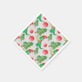 恐竜のクリスマスパターン スタンダードカクテルナプキン (角)