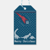 恐竜のクリスマスプレゼント ギフトタグ (正面)